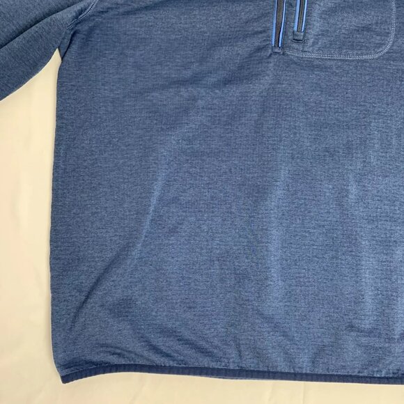 Vineyard Vines Mens Quarter Zip Pullover Grid Fleece Blue XL Polyester 1K2118 - Picture 3 of 16